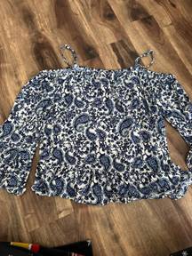 Blue Long Sleeve Top