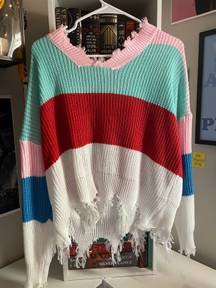 Colorful knit top