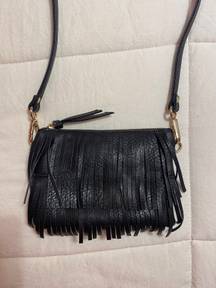 Black Fringe Crossbody Bag