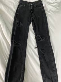 Aeropostale black ripped jeans