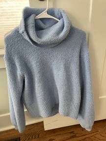 Blue Turtleneck Sweater