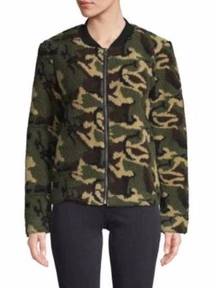 NWT Sanctuary X Anthropologie Camo Sherpa Bomber Jacket Medium