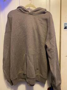 abercrombie essential popover hoodie XL heather brown 