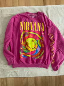 nirvana pink crewneck