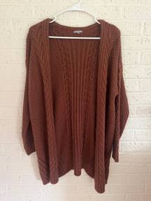 Rust Cardigan Sweater