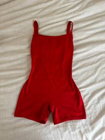 Red Athletic Romper