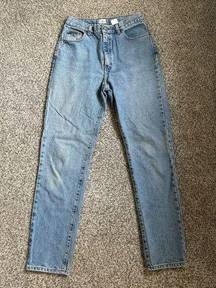 Vintage Calvin Klein High Rise Straight Leg Jeans 28 6 Double Stone Wash 90s