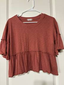 Altar'd State Crop Ruffle Top