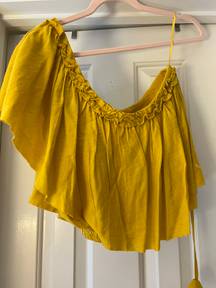 Yellow One Shoulder Top