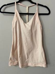 Lululemon Pink Striped Tank Top w/ Built-In Bra. Size 6