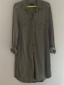 American Eagle  Olive Green Shirt Dress