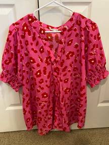 Boutique blouse cheetah women’s