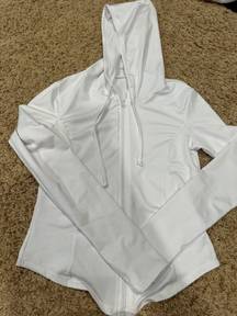 White Athletic Zip Up