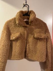 cropped fluffy jacket