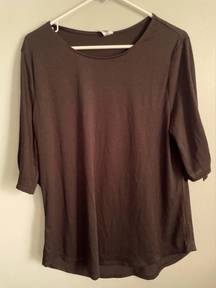 NWT Woman’s West Loop  Black Tunic Short Sleeve Shirt Ties On Sleeves