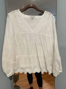 White Eyelet Top