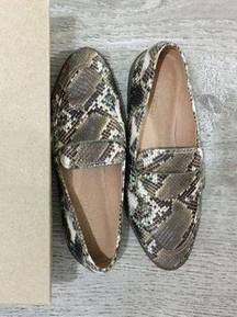 Madewell  The Alex Loafers Snake Print Embossed Leather Size 6.5 NWT