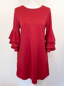 Papillon NWT Sz M dress tier ruffle pullover long