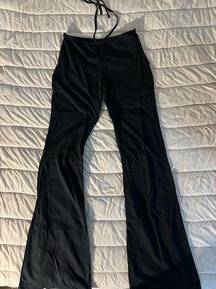 Motel Rocks Motel Black Flared Pants with Keyhole and Tie - Size M