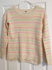 Boutique Colorful Stripe Sweater 