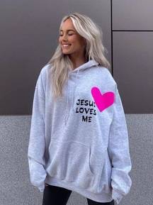 Jesus Loves Me Hoodie size large