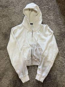 Brandy Melville  cropped zip up fits like a small