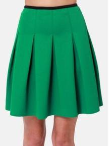 Ark & Co Mystic Pleats-a Green Pleated Skirt Small