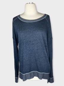 Mossimo Supply Co | Dark Grey/Navy Burnout Pullover Sweatshirt | Large