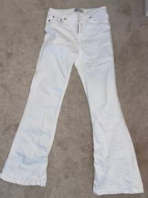 Flared White Jeans