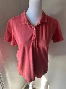 Vintage  salmon Short Sleeve Polo Shirt