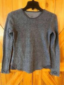 Cuddl Duds Fleece Sweatshirt Women's Small Gray Stretch Thumb Holes