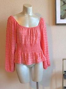 Haute Monte Coral Peplum Top