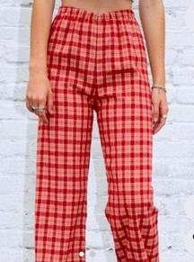 Brandy Melville Valentina plaid pants One Size  NWT