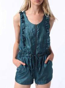 Urban Outfitters UO sparkle & fade purple metallic ruffle romper