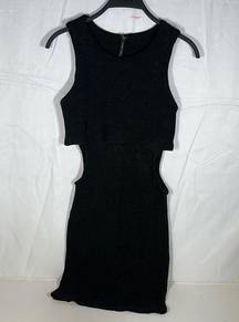 San Joy Black Mini Cut Out Dress
