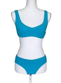 Xhilaration Target  Two Piece Ribbed Bikini Swimsuit Set Size M Bright Blue