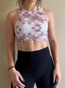 Charlotte Russe Pink Tie Dye Crop Top