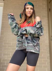 Rue 21 Camo Green Cargo Jacket