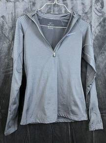 Nike  Dri-Fit Grey Element 1/4 Zip Running Top Xtra Small