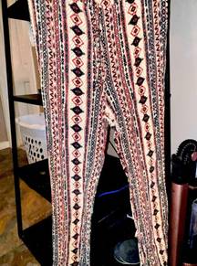 Boho tribal/geometric, print flared pants