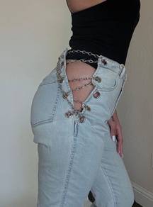 Side Chain Skinny Jeans 