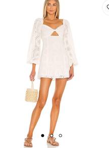 Lizzy Mini Dress in White (Graduation, Bridal Shower, Bachelorette)