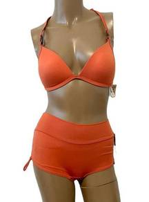 Victoria's Secret VS Pink push up triangle top boy short bikini set S M SW2 6073