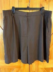 Halogen Brown Side Pockets Elastic High Rise Shorts Womens XXL nwot (2960)