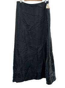 Vintage Dave & Johnny Black Shimmer Back Zip Maxi Skirt Size XL NEW Deadstock