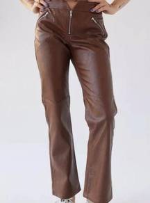 Urban Outfitters V Zip Vegan Leather Coastal Cowgirl Western Boho Pants 12