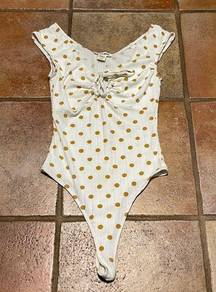 Billabong, polkadot, bodysuit, size small