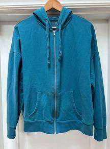 Time & Tru teal full zip hoodie 2XL xxl