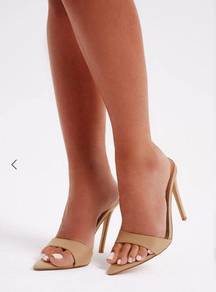 Nude Heels Point Toe 