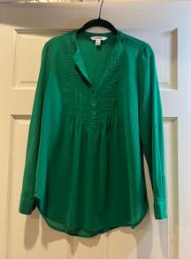 Old Navy Green Button Up Blouse